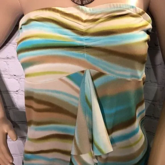 Janette Vintage 1990s Y2K Beachy Sleeveless Top Or Swim Cover Up Medium - Picture 3 of 8